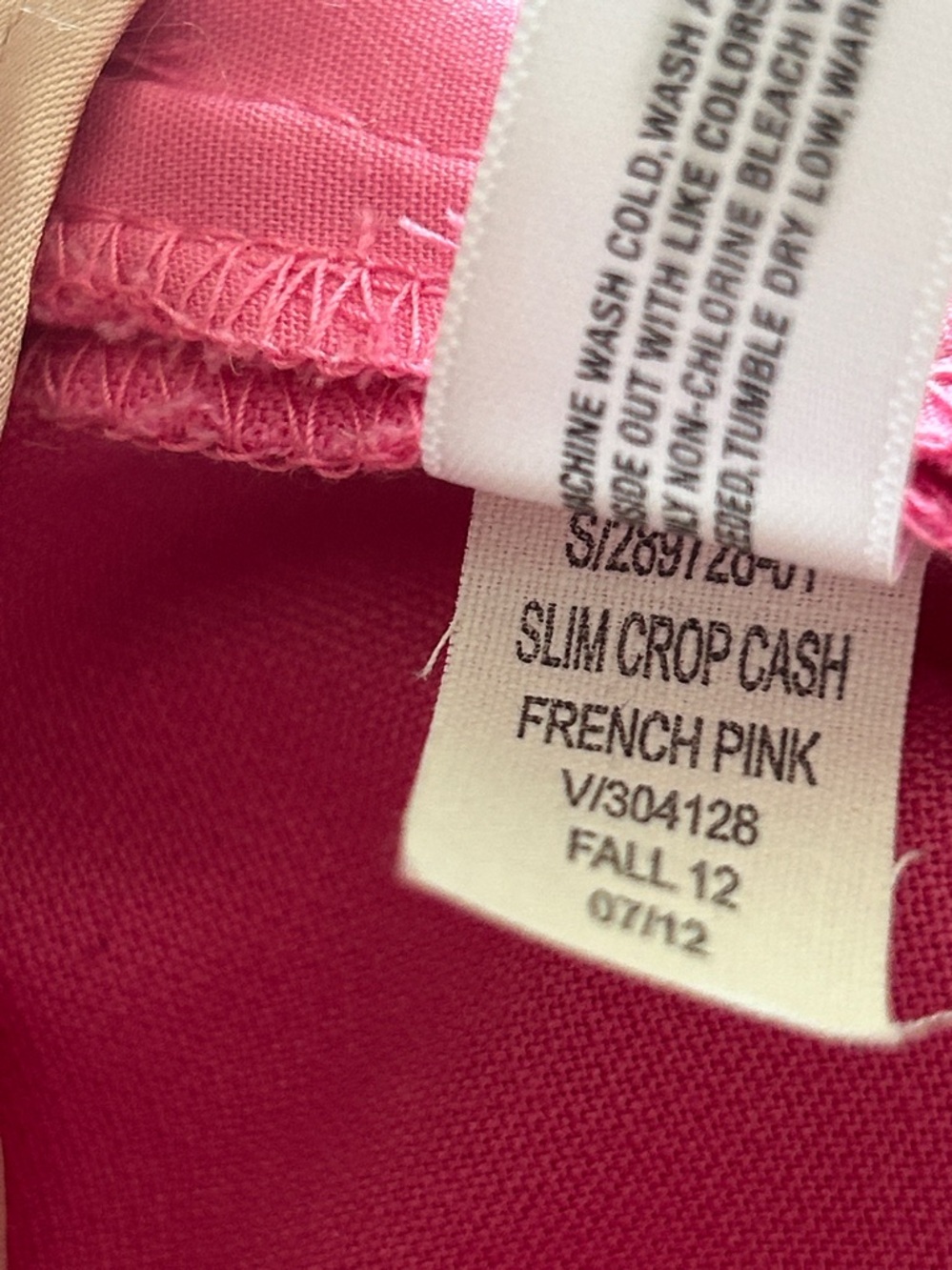 Gap Slim Crop Tailored Ankle Pants 10 Pink Stretch Career Barbie Preppy Vintage - Picture 16 of 16